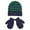 A-Green2, variant on Bibifish Kids Hat Gloves Sets Striped Pattern Beanies Hat And Mitten Gloves Comfy Winter Windproof 2 Piece Boys And Girls Hat Gloves Sets