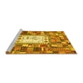 thumbnail image 2 of Ahgly Company Machine Washable Indoor Round Oriental Yellow Traditional Area Rugs, 3' Round, 2 of 4