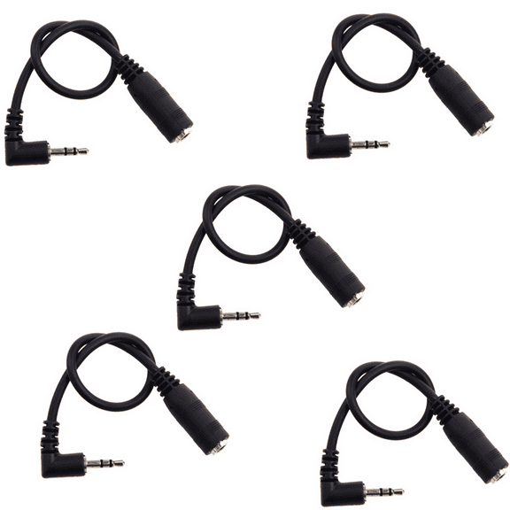 5pcs 2.5mm (Male) to 3.5mm (Female) Stereo Audio Jack Adapter