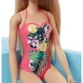 thumbnail image 5 of Barbie Doll and Pool Playset with Slide and Accessories, Blonde in Tropical Swimsuit, 5 of 7