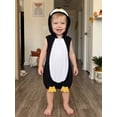 thumbnail image 3 of Cjfdfy Newborn Baby Boy Girl Halloween Animal Costume Romper Penguin Sleeveless Hooded Clothes Infant Cute My First Halloween Penguin Fall Winter Clothes 0-3Y, 3 of 9