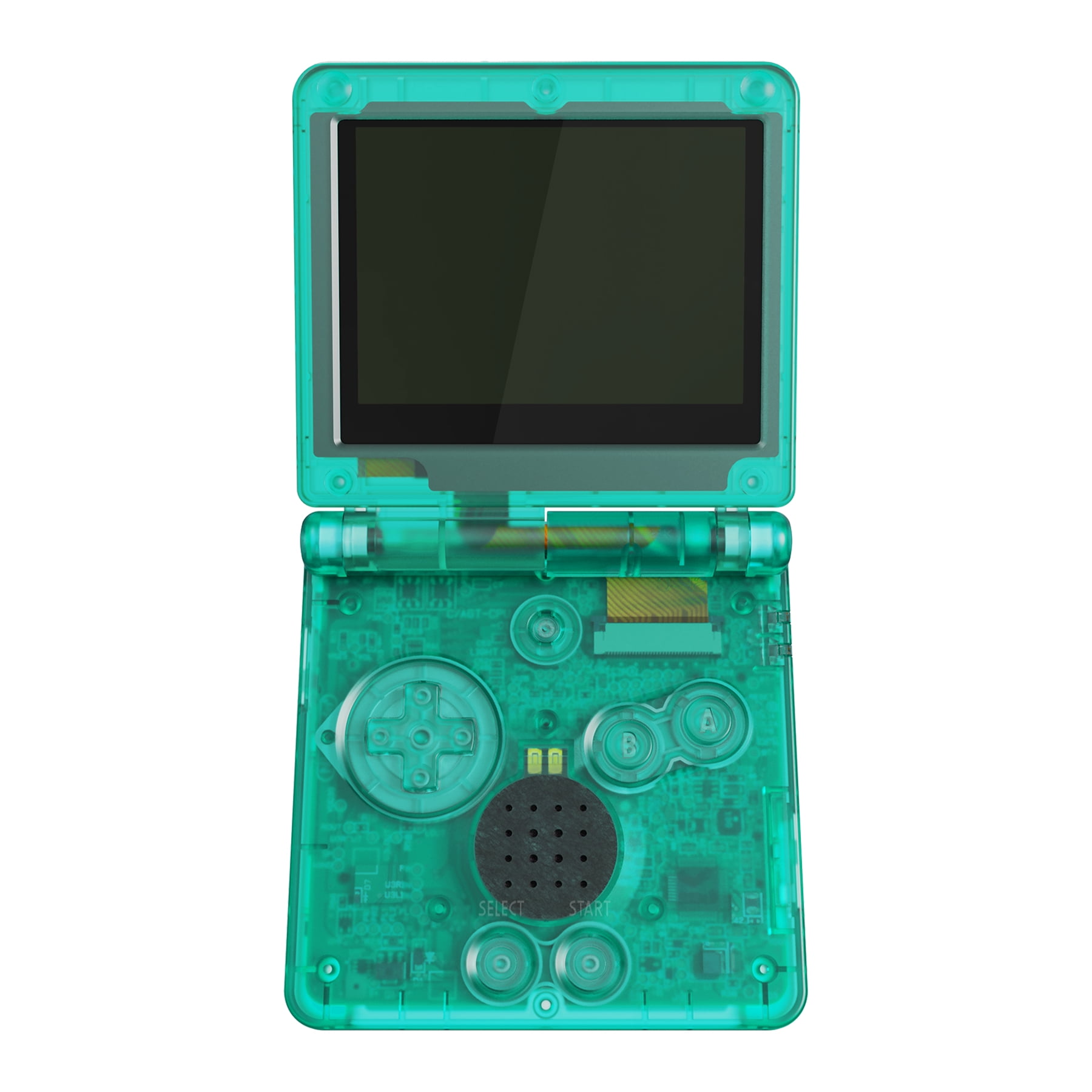 IPS Ready Upgraded eXtremeRate Emerald Green Custom Replacement Housing for Gameboy Advance SP GBA SP – Compatible with IPS & Standard LCD – Console & Screen NOT Included -