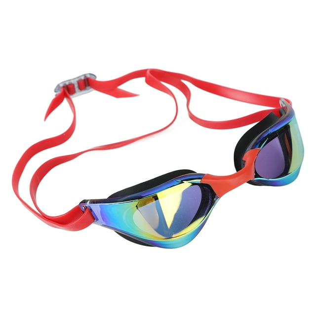 Swim Racing Goggles, Swimming Goggles PC Lenses Comfort For Daily Training Red,Black,White Blue,White Sliver