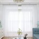 thumbnail image 3 of 84 Pulgadas de 4 Paneles Cortinas Blancas Transparentes Cortinas Transparentes Panel Básico de Bolsillo de Varilla, 3 of 7