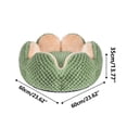 thumbnail image 2 of PureCasa Cactus Shaped Dog Cat Bed for Autumn Winter, Pet Supplies Non-Slip Fluffy Kennel, Cat Dog Cushion Sleeping Pad for Small Cats Dogs, Floral Style Decor, Round, 1 Pack, 20"x20"x14", Purple, 2 of 6