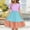 Multicolor, variant on JUSLIO Girls Color Block Dress Cute Crew Neck Flutter Casual Dresses Size 5 Y