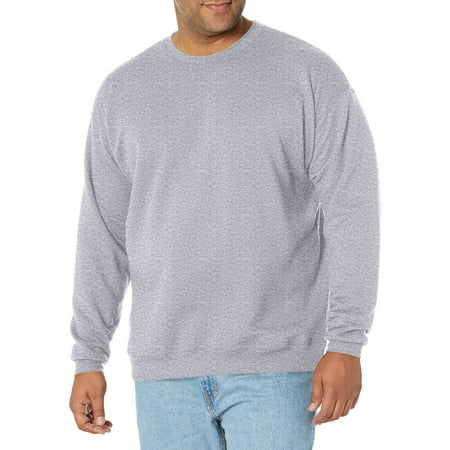 Hanes Men's EcoSmart Fleece Sweatshirt, Light Steel, Small (Pack of 2 ...