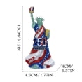 thumbnail image 3 of Resin Statue of Liberty Figurine, 250th Anniversary USA Patriotic Lady with Flag Skirt, 4th of July Independence Day Desk Decor for Home Office, 3 of 6