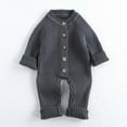 thumbnail image 2 of LYHaoo Boys And Girls Bodysuits Baby Fall Winter Knit Romper Cozy Outfit For Infants 3 24 Months Boys Jumpsuit Romper 6-12 Months Gray(Toddler), 2 of 6