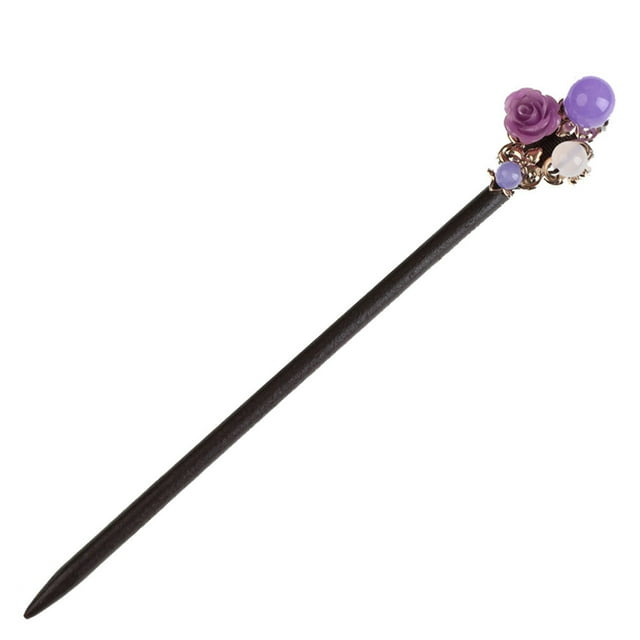 KAKOWELY Épingle à Cheveux Fleur Rétro Matériau Durable Cuivre et Résine pour Décoration Multi Couleur 3.5 Pouces, 7.09"X0.79"X0.79 Pouces