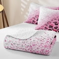 thumbnail image 4 of Erosebridal Ombre Glitter Leopard Twin Quilt Set,Gradient Cheetah Spot Twin Coverlet Set For Girls,2-Piece, 4 of 7