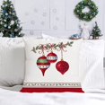 thumbnail image 3 of Juego de 4 fundas de almohada decorativas de Feliz Navidad, almohada de terciopelo navideña para vacaciones de invierno, 3 of 4