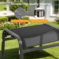 thumbnail image 6 of Dovov 2 Piece Outdoor Patio Ottoman, Portable Outdoor Foot Rest Stackable Ottoman Seat Footrest Metal Textilene Patio Footstools for Recliners, Black, 6 of 11