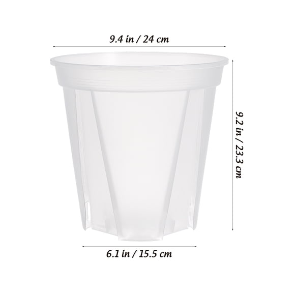 PTOOTP 2Pcs Clear Plastic Plant Pots with Drainage Holes for Succulents and Cactus