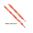 thumbnail image 3 of 1 Pair Tie-Dye Stars Flat Shoe Laces for Sneakers, 0.31'' Soft Shoelaces Shoestrings for Casual Hiking Shoes Red Orange 120cm/47.2", 3 of 4