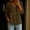 Coffee, variant on Oplxuo Blouses for Women Cotton Linen Button Front Loose Shirts Long Sleeve v Neck Spring Blouse Casual Daily Office Clothes