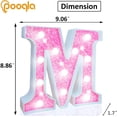 thumbnail image 4 of Luz de Letra Marquee LED Pooqla con Purpurina Rosa a Pilas, 4 of 6