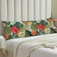 thumbnail image 3 of Tropical Leaf Body Pillow Cover Hibiscus Flowers Summer Colorful Hawaiian Tropical Plants Palm Leaf Long Pillow Case with Zipper Decorative Bedding Pillowcase Soft Cushion Pillow Case for Bed,20"x54", 3 of 5
