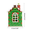thumbnail image 1 of Calendario de Adviento de madera para casa del árbol, Cuenta atrás, decoración de fiesta de Navidad, 24 cajones con adorno de luz LED, 1 of 4
