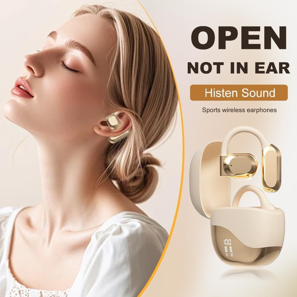 2025 New Ai Translating Earbuds, Wireless Bluetooth Translation Earbuds Translation Earbuds Real Time, 144 Languages Play Music Bluetooth Over-Ear for Travel Business Learning (Black)
