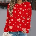 thumbnail image 1 of RKSTN Blouses pour Femmes, Chandail en Molleton Imprimé de la Saint-Valentin, Épaule à Manches Longues, Col Rond, Blouses Habillées Décontractées, 1 of 4
