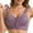 Grey, variant on Women Front Side Buckle Lace Edge Without Steel Ring Movement Seamless Gathering Adjustment Yoga Sleep Large Bra,Size 46