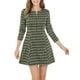 thumbnail image 1 of INSPIRE CHIC Vestido Mini de Manga Larga con Cierre y Corte en A de Cuadros Vintage para Mujeres L Verde Oscuro, 1 of 7