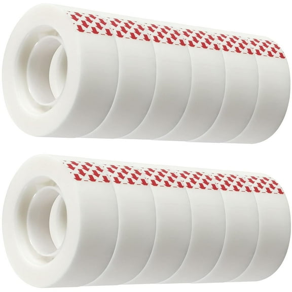Bexikou 12 Rolls Invisible Tape for Wrapping,Translucent Tape for Correction and Labeling, Tape Refill, Office Tapes, Tape Rollsfor Office Home Compatible with Standard Tape Dispenser
