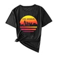 thumbnail image 4 of Bovxnpu Summer Short Sleeve T Shirts Pullover Top Crewneck Casual T-shirt Lightweight Breathable Summer Tops (Women's or Women's Plus), 4 of 5