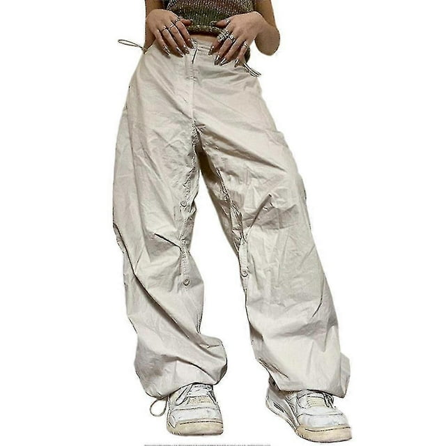 Oversized Jogger Pants Solid Color Streetwear High Waisted Fashion Baggy Brown Vintage Clothing Y2k G