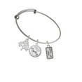 thumbnail image 2 of Delight Jewelry Silvertone Shut Up Legs Silvertone Let Things Go Tree Charm Bangle Bracelet, 2 of 4