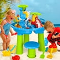 thumbnail image 6 of 3-in-1 Water Sand Table Outside Toys for Toddlers, Summer Outdoor Beach Backyard Toys Water Table for Kids Todllers 3-5, Activity Sensory Tables Birthday Gifts for Boys Girls, 6 of 14