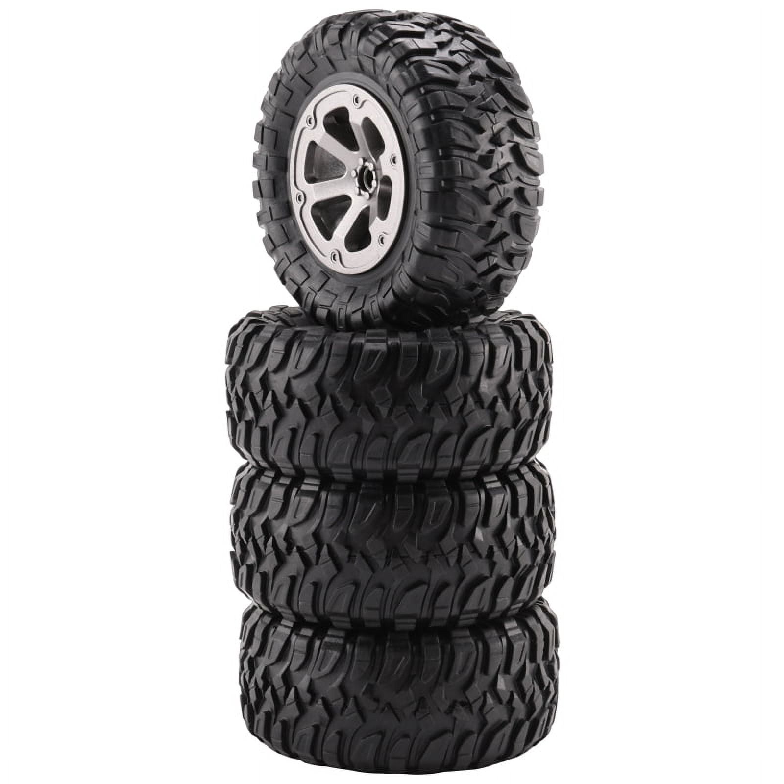 CRAKES Lot de 4 pneus de roue en métal pour B14 B24 B16 B36 6WD C24 C34 C44 4WD 1/16 RC Camion Voiture Pièces de mise à niveau Accessoires F