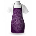 thumbnail image 4 of Purple Mandala Apron, Lacework Curlicue Design with Abstract Curves and Waves Print, Unisex Kitchen Bib with Adjustable Neck for Cooking Gardening, Adult Size, Purple and Pale Mauve, by Ambesonne, 4 of 4