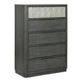 thumbnail image 3 of Furniture of America Cheri 5-Drawer Solid Wood Adult Bedroom Chest Dresser, Ash Gray, 3 of 13