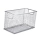 thumbnail image 2 of Organizador de cesta de almacenamiento de alambre de malla Organización de suministros de oficina Cesta de alambre Mesh Bin de almacenamiento abierto Plata, 2 of 8