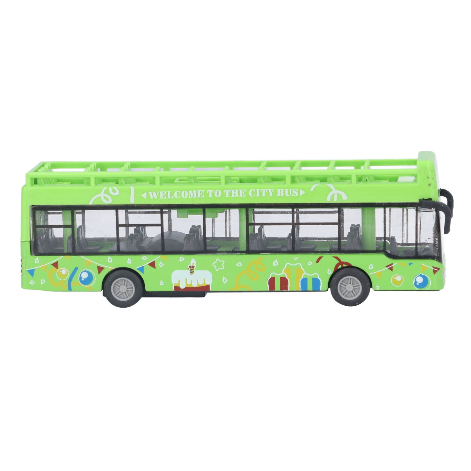 Spptty Pull Back Bus, Alloy Bus Model Metal For Gift For Children Over
