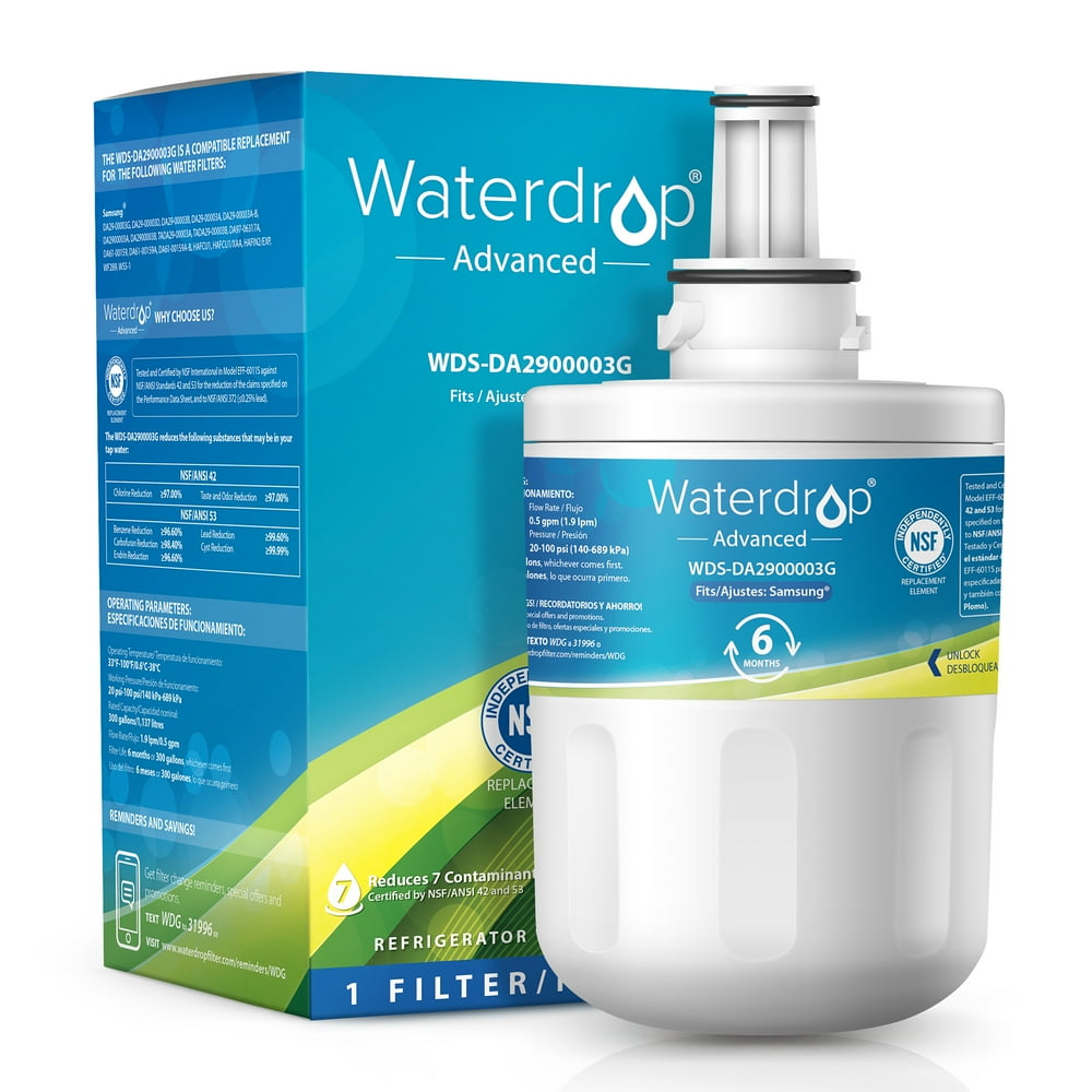 Waterdrop DA2900003G Refrigerator Water Filter, NSF 53&42 Certified to