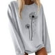 thumbnail image 2 of Gibobby Sudaderas para mujer oferta Sudaderas de Halloween para mujer de gran tamaño camisetas de otoño y día festivo con cuello redondo(Gris,M), 2 of 5