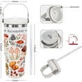 thumbnail image 4 of Steel Tumbler with Straw Vertical Handle Ice Flow Flip Tumbler 30 oz, Mushroom Tumbler Insulated Water Bottle Easy for Carry, Good for Home/Office, Better for Travel/Car/Camp, 4 of 6