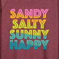 thumbnail image 3 of Instant Message - Sandy Salty Sunny Happy  - Women's Lightweight French Terry Long Sleeve Shirt, 3 of 6