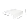 thumbnail image 3 of OULII 5Pcs Clear Plastic Rectangular Shoe Display Stands Wall Mountable for Retail Shops and Malls 11.8X4.7X1.8in, 3 of 6