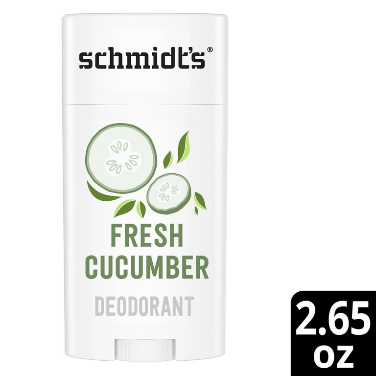 Schmidt's Fresh Cucumber Natural Deodorant, Aluminum Free, Vegan