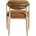 thumbnail image 4 of Meridian Furniture Riccio Cognac Performance Fabric Dining Arm Chair (Set of 2), 4 of 5