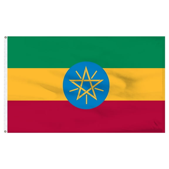 Ethiopia flag 3ft x 5ft Nylon