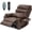 Dark Brown Leather, variant on Power Lift Recliner Chair for Adults Elderly Lay Flat Leather Recliners with Massage Heating, Extended Footrest, Wireless Charging Device, USB Ports, Cup Holder, Lumbar Pillow, Up to 400LBS