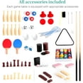 thumbnail image 6 of Rioloiuy 12-in-1 Combo Game Table Set for Home, Multi-Game Table for Adults Kids with Hockey, Foosball, Pool, Shuffleboard, Ping Pong, Chess, Checkers, Bowling, and Backgammon (Walnut), 6 of 6