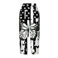 thumbnail image 5 of Independence Day Harem Pants Women Lounge Pants Mid Waist Capri Pant Loose Fit Trousers Drawstrings Slacks Comfy Lightweight Bottoms Straight Leg Pant with Pockets 4th of July Gift, 5 of 5