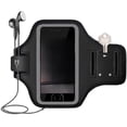 thumbnail image 2 of Running Armband with Earphone Key Storage Bag Cell Phone Holder Arm Band for Sports Workouts Non-Slip Lightweight Unisex Fitness Arm Pouch for Jogging Gym Hiking Men Women Runners, 2 of 9