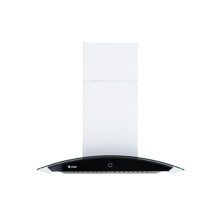 - Chef’s WM-639 30” Wall Mounted Range Hood Tempered Glass and Stainless Steel | Contemporary Design w/ 900 CFM | Dishwasher Safe Baffle Filters, 3 Speed Settings, Touch Control Panel